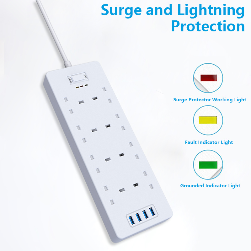 Presa di prolunga USB multi-foro per ciabatta mobile da ufficio